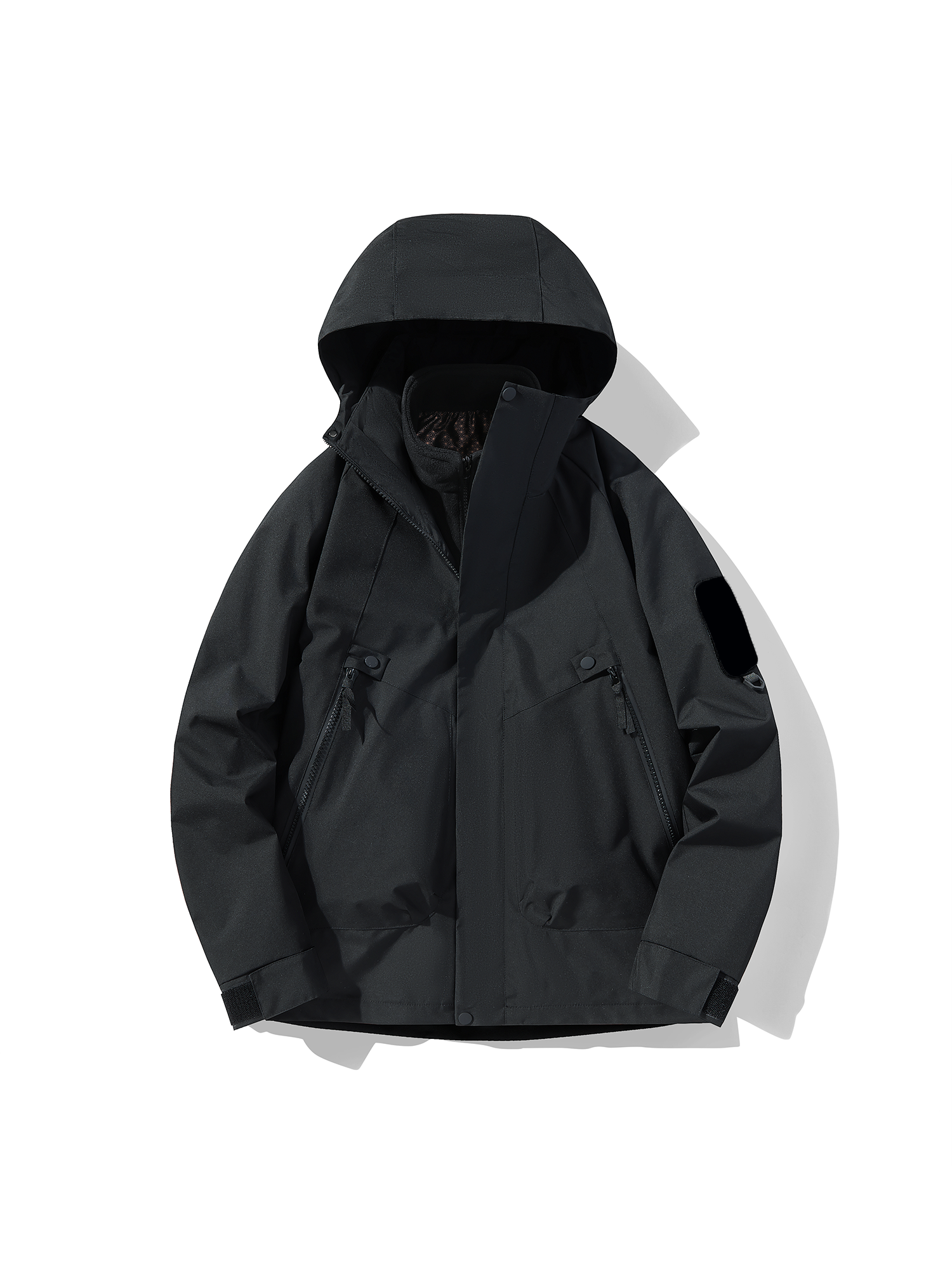 Detachable Hood Utility Shell Jacket