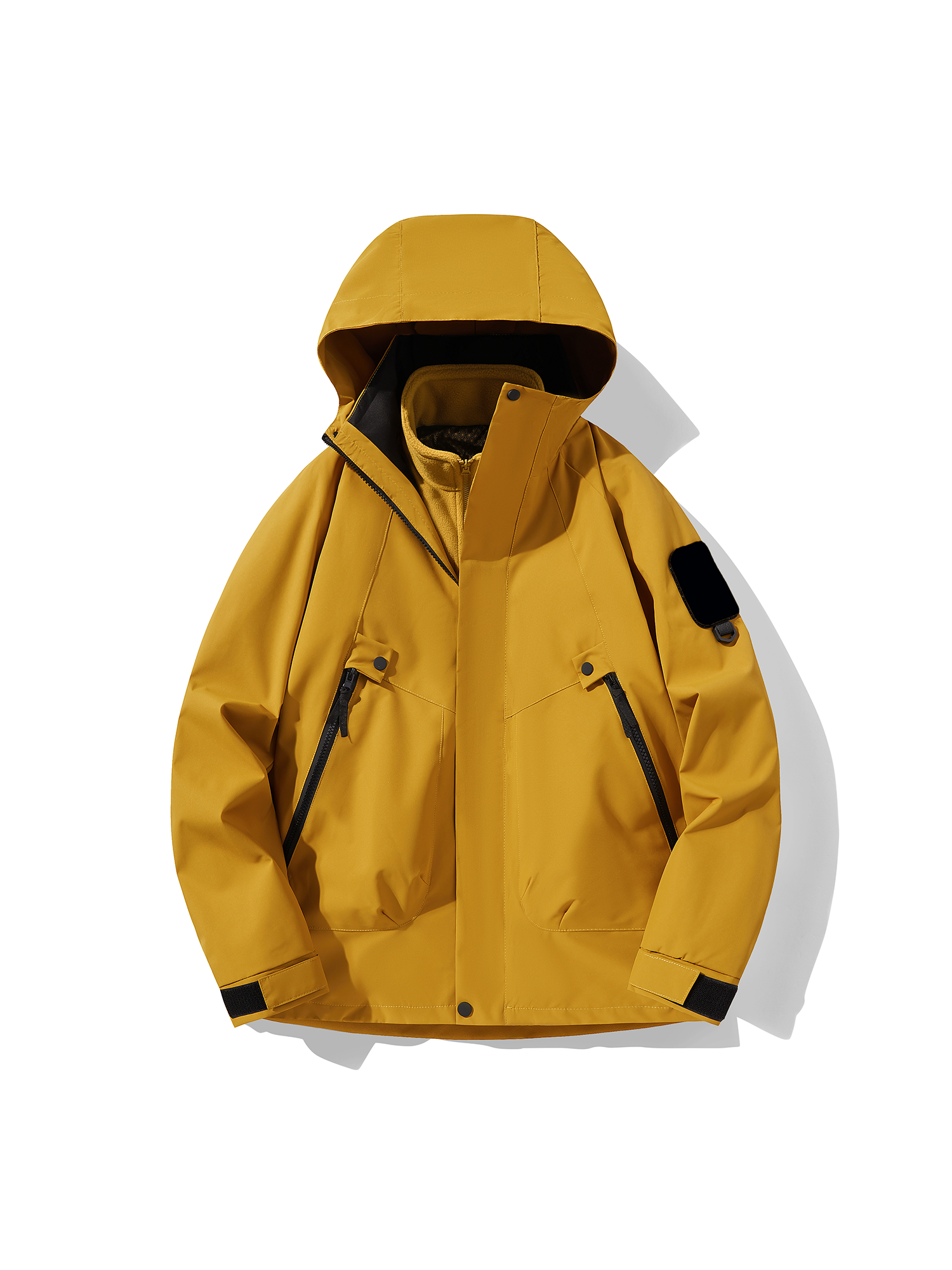Detachable Hood Utility Shell Jacket