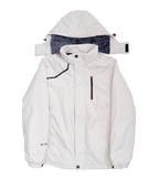 Asymmetry 3D hooded padded jacket