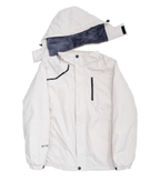 Asymmetry 3D hooded padded jacket