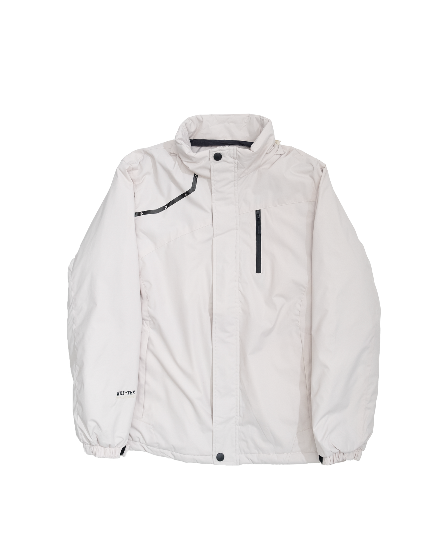 Asymmetry 3D hooded padded jacket