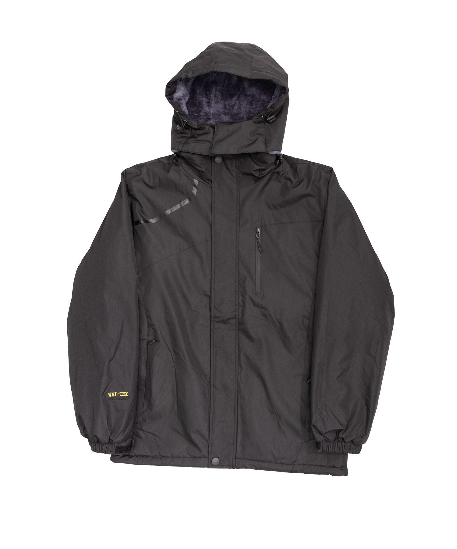 Asymmetry 3D hooded padded jacket