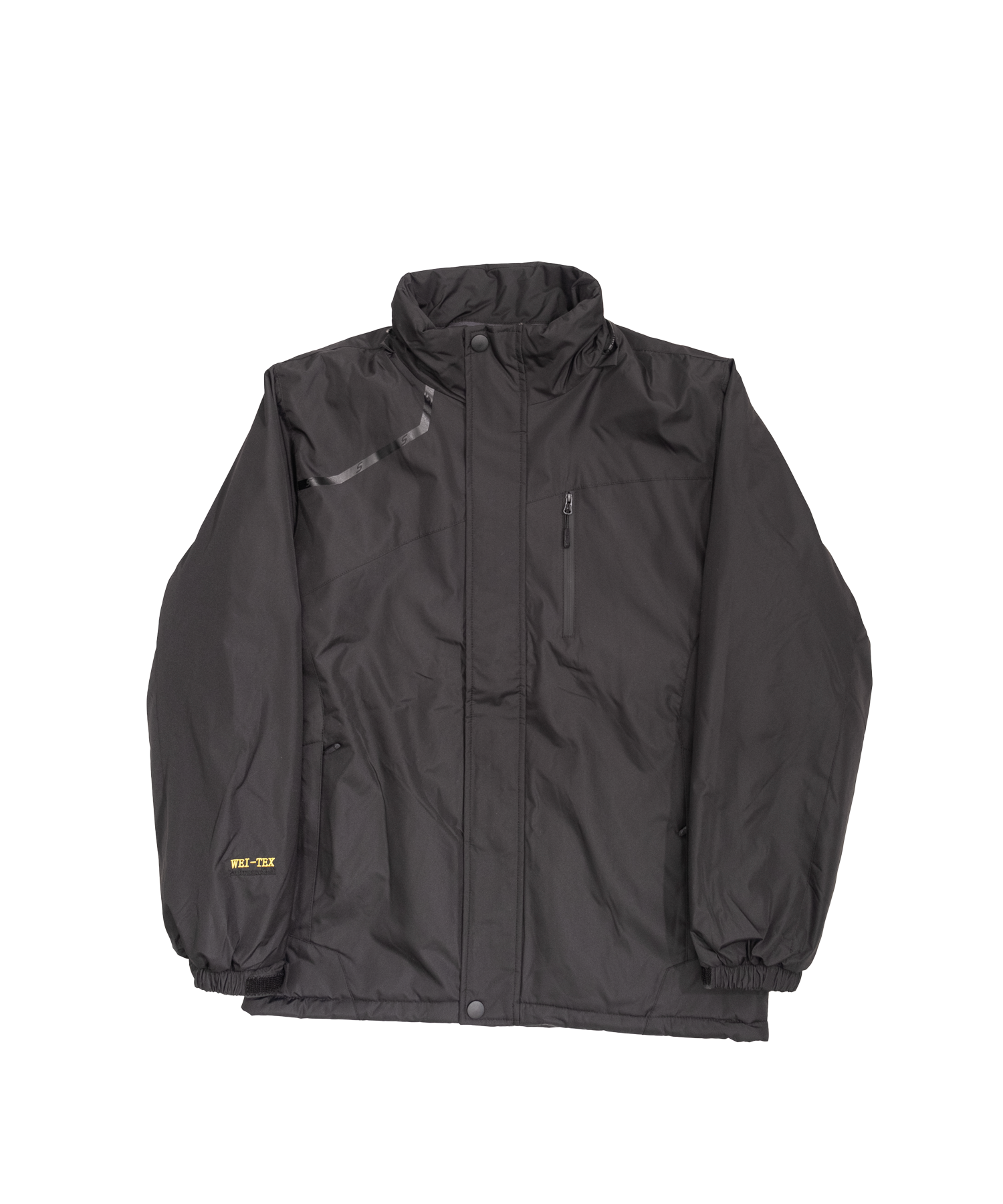 Asymmetry 3D hooded padded jacket