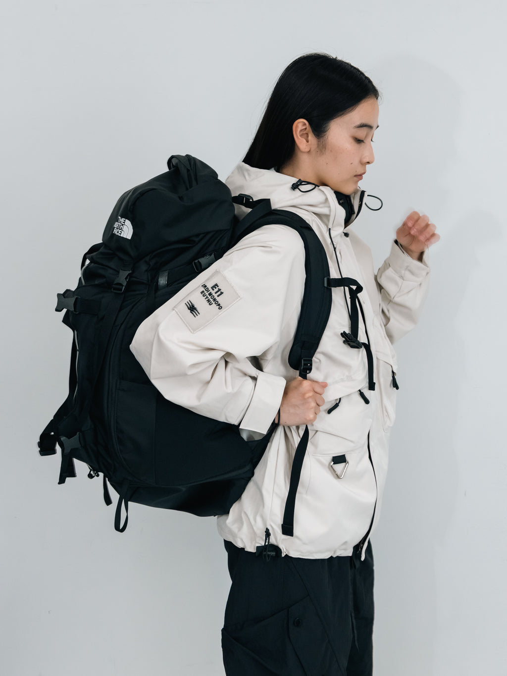 Drawstring spring nylon jacket