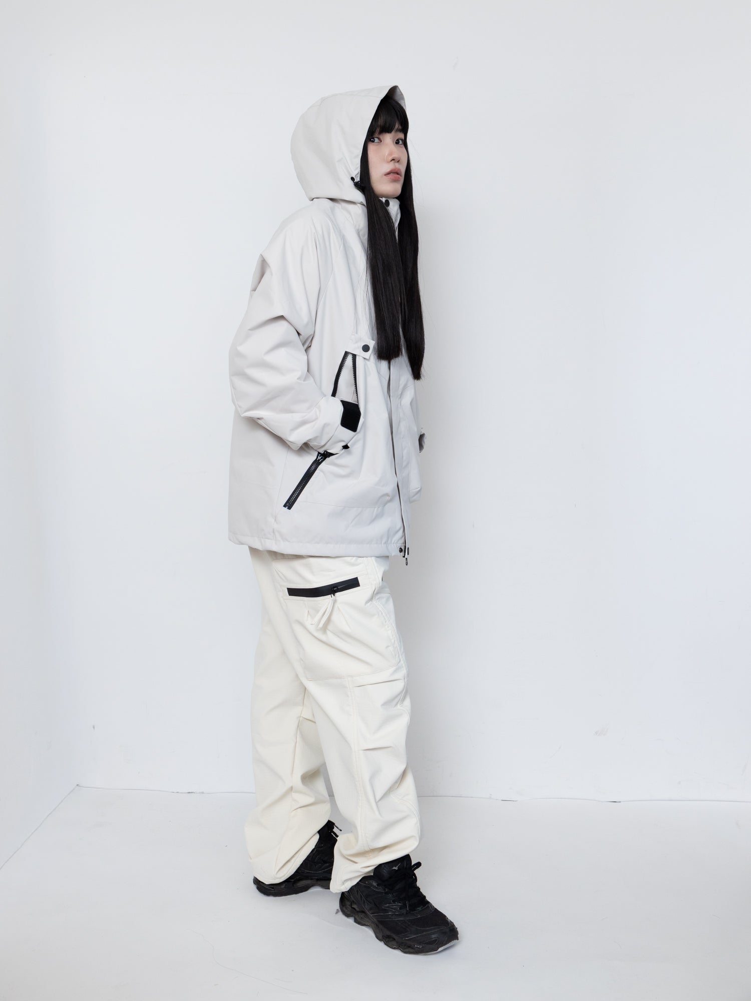 Detachable Hood Utility Shell Jacket
