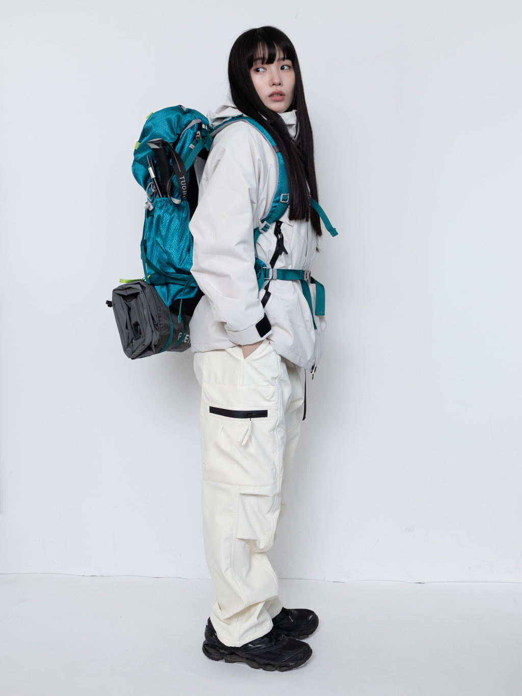 Detachable Hood Utility Shell Jacket