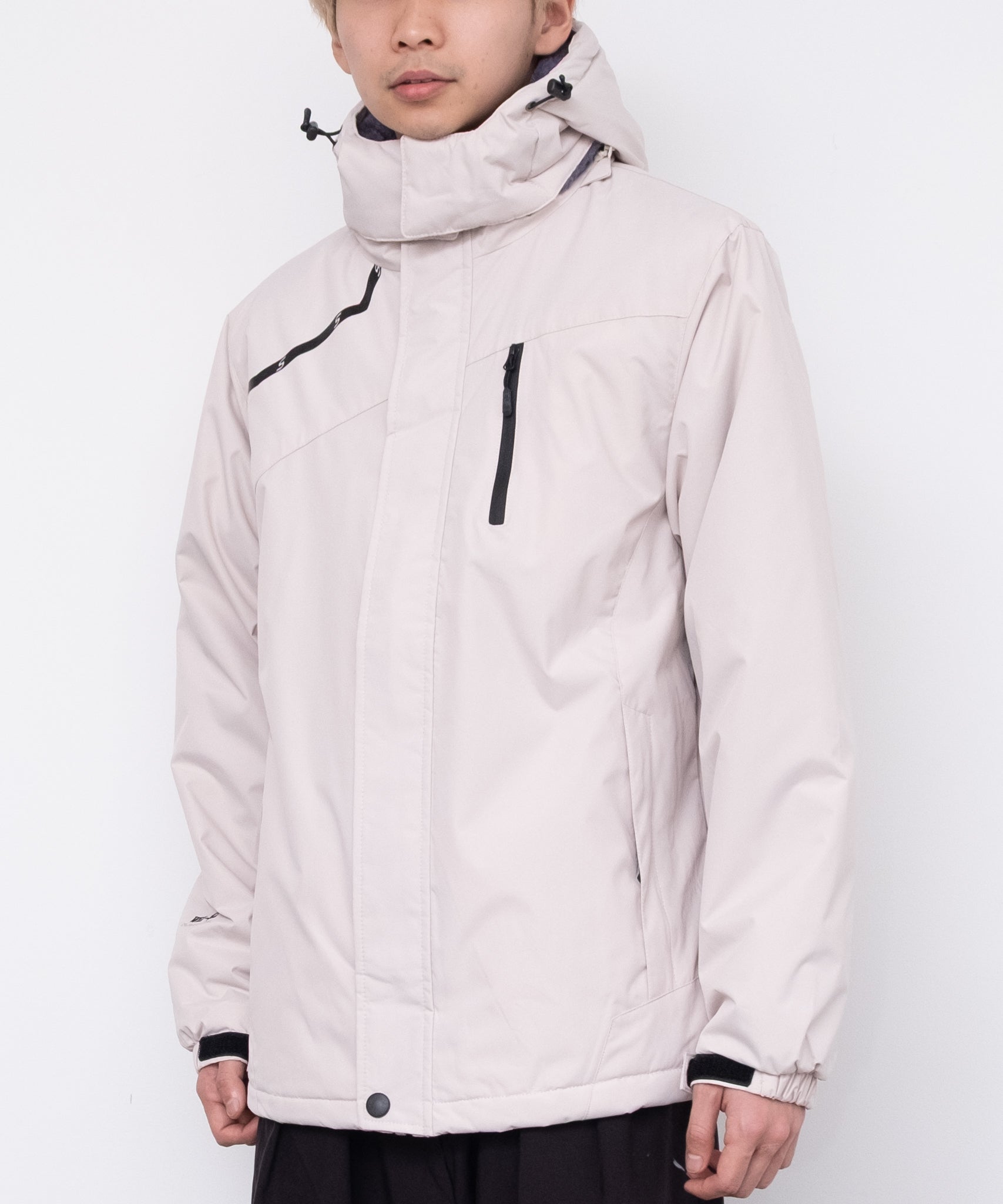 Asymmetry 3D hooded padded jacket