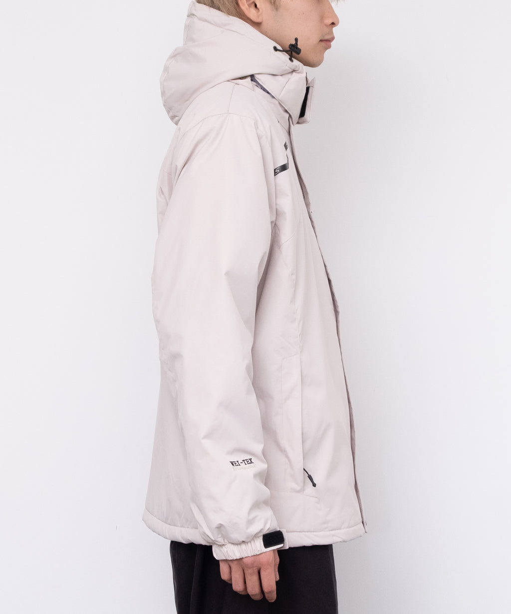 Asymmetry 3D hooded padded jacket