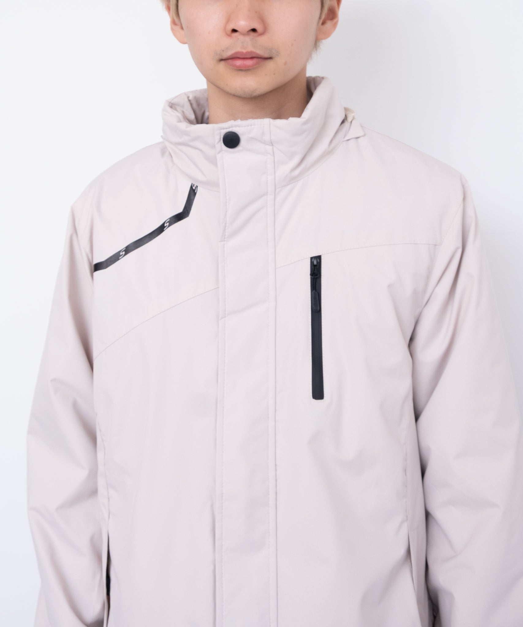 Asymmetry 3D hooded padded jacket