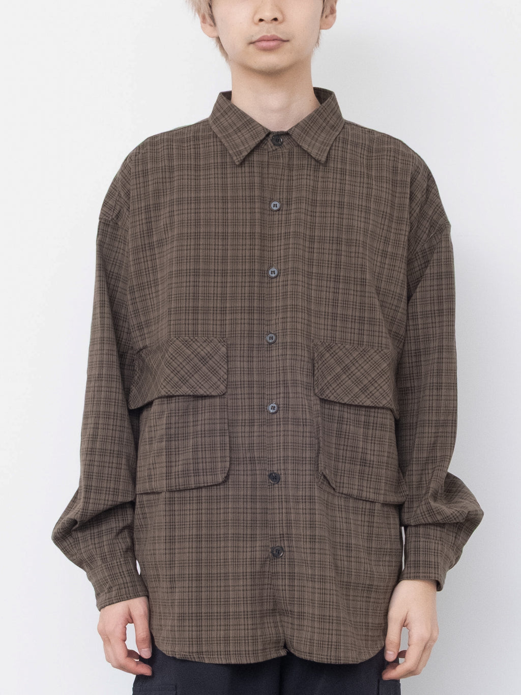 Casual Check Pocket Shirt