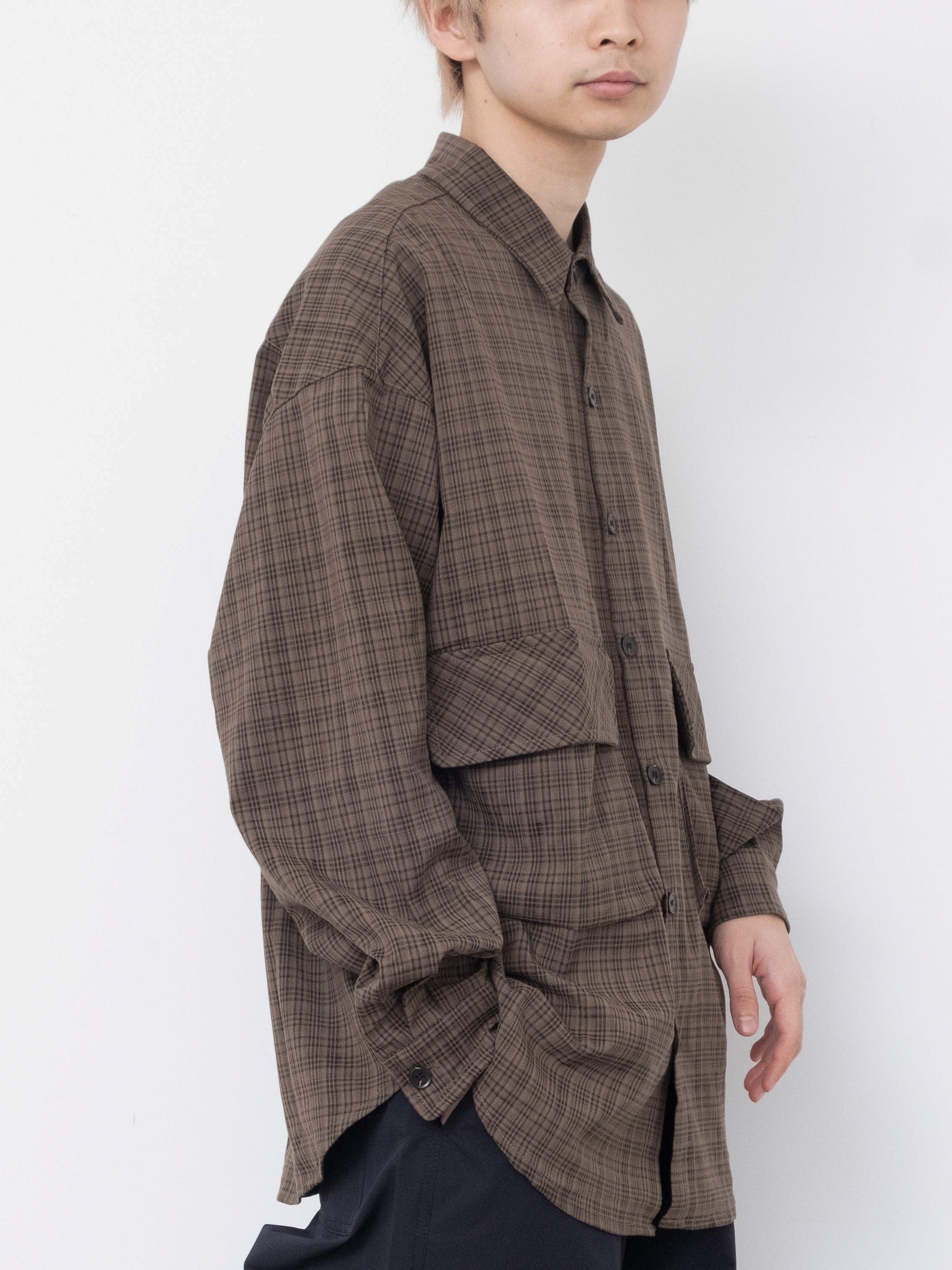 Casual Check Pocket Shirt