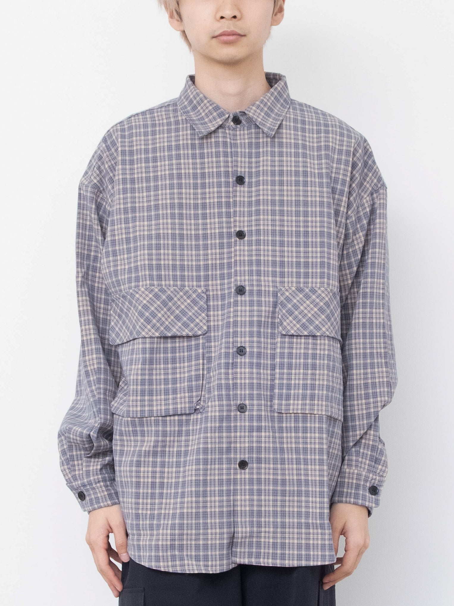Casual Check Pocket Shirt